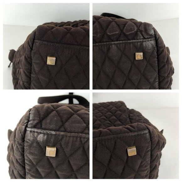 VERA BRADLEY Quilted Espresso XL Tote Weekender Carry On Bag & Laptop Briefcase - Picture 7 of 12